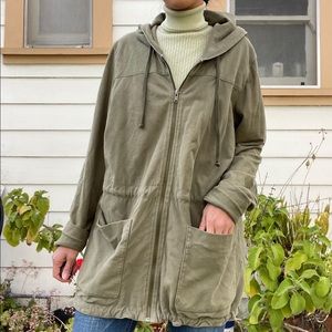 james perse long hoodie olive green
